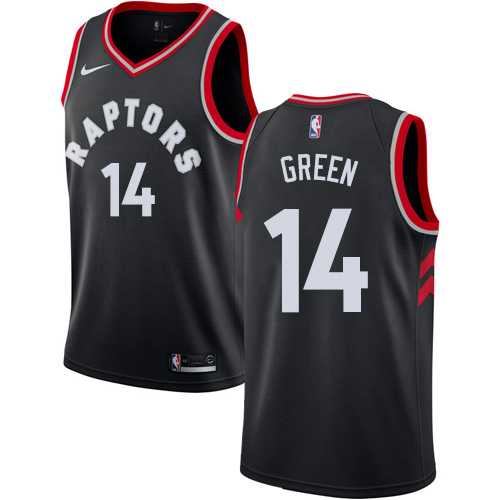 Men's Nike Toronto Raptors #14 Danny Green Black NBA Swingman Statement Edition Jersey