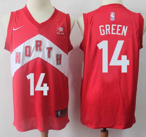 Men's Nike Toronto Raptors #14 Danny Green Red Basketball Swingman Earned Edition Jersey