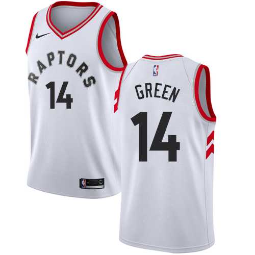 Men's Nike Toronto Raptors #14 Danny Green White NBA Swingman Association Edition Jersey