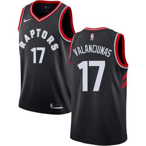 Men's Nike Toronto Raptors #17 Jonas Valanciunas Black NBA Swingman Statement Edition Jersey