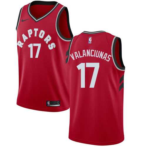 Men's Nike Toronto Raptors #17 Jonas Valanciunas Red NBA Swingman Icon Edition Jersey