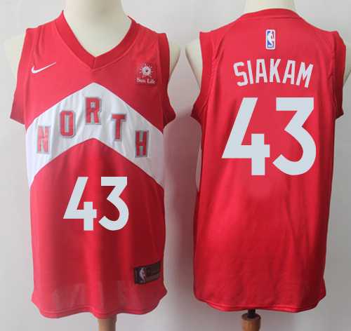 Men's Nike Toronto Raptors #43 Pascal Siakam Red Basketball Swingman Earned Edition Jersey