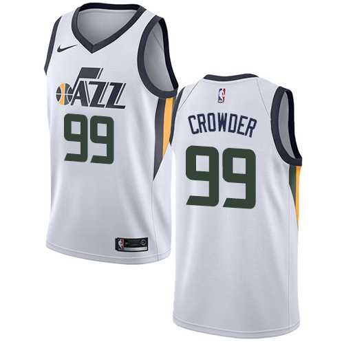 Men's Nike Utah Jazz #99 Jae Crowder White NBA Swingman Association Edition Jersey