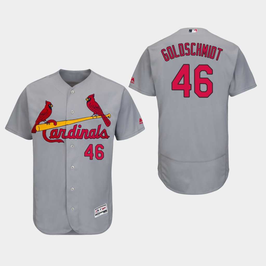 Men's St. Louis Cardinals #46 Paul Goldschmidt Grey Flexbase Authentic Collection Stitched MLB Jersey