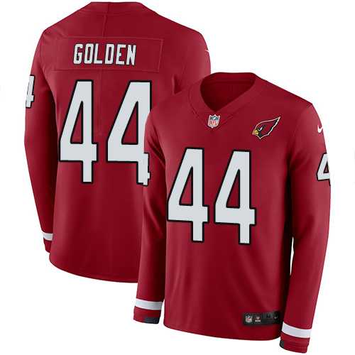 Nike Arizona Cardinals #44 Markus Golden Red Team Color Men's Stitched NFL Limited Therma Long Sleeve Jersey