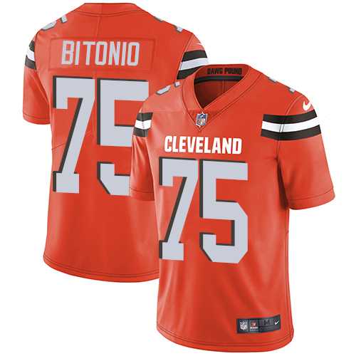 Nike Cleveland Browns #75 Joel Bitonio Orange Alternate Men's Stitched Football Vapor Untouchable Limited Jersey