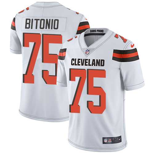 Nike Cleveland Browns #75 Joel Bitonio White Men's Stitched Football Vapor Untouchable Limited Jersey