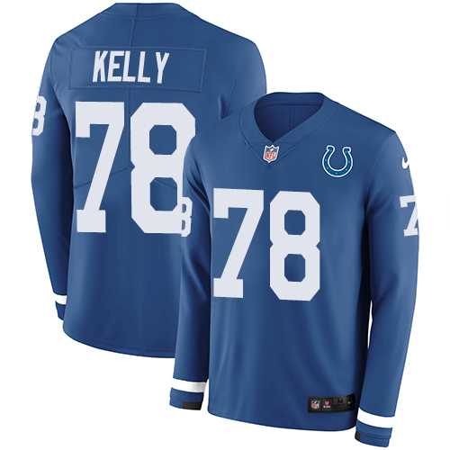 Nike Indianapolis Colts #78 Ryan Kelly Royal Blue Team Color Men's Stitched NFL Limited Therma Long Sleeve Jersey