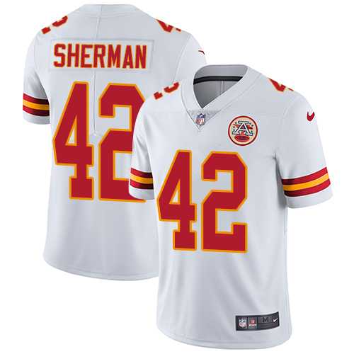 Nike Kansas City Chiefs #42 Anthony Sherman White Men's Stitched NFL Vapor Untouchable Limited Jersey