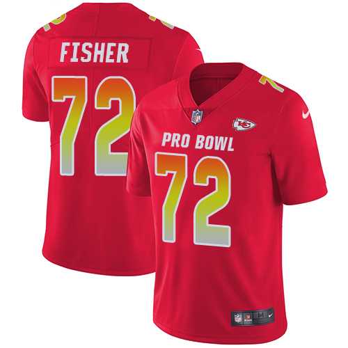 Nike Kansas City Chiefs #72 Eric Fisher Red Men's Stitched NFL Limited AFC 2019 Pro Bowl Jersey
