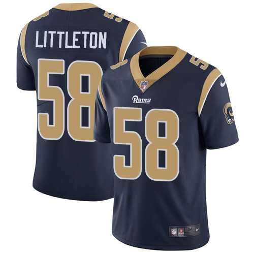 Nike Los Angeles Rams #58 Cory Littleton Navy Blue Team Color Men's Stitched NFL Vapor Untouchable Limited Jersey