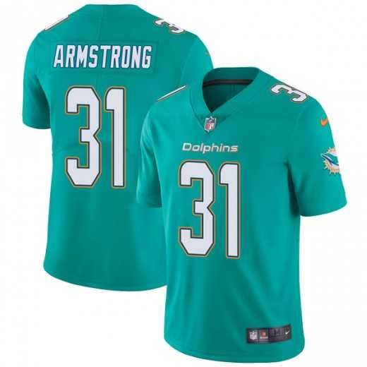 Nike Miami Dolphins #31 Cornell Armstrong Aqua Green Team Color Men's Stitched NFL Vapor Untouchable Limited Jersey