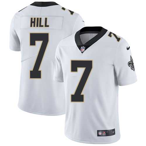 Nike New Orleans Saints #7 Taysom Hill White Men's Stitched NFL Vapor Untouchable Limited Jersey