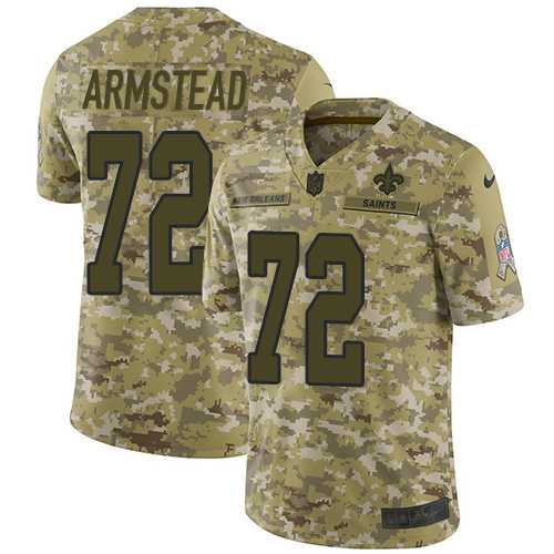 Nike New Orleans Saints #72 Terron Armstead Camo Men's Stitched NFL Limited 2018 Salute To Service Jersey