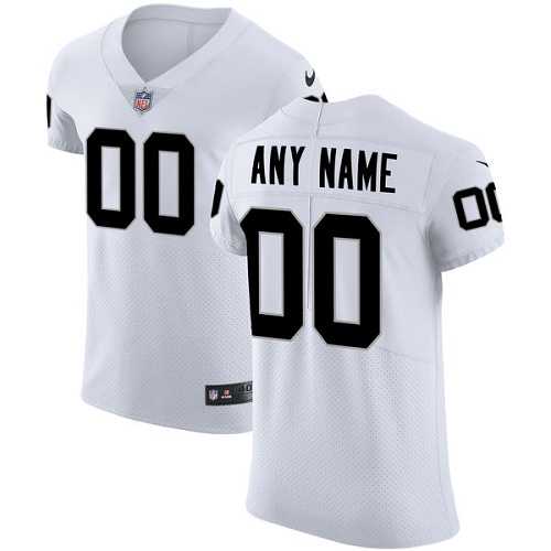 Nike Oakland Raiders Customized White Road Men's Stitched NFL Vapor Untouchable Elite Jersey