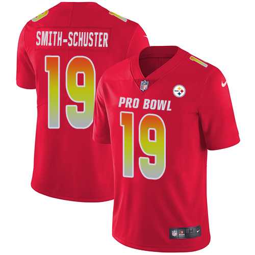 Nike Pittsburgh Steelers #19 JuJu Smith-Schuster Red Men's Stitched NFL Limited AFC 2019 Pro Bowl Jersey