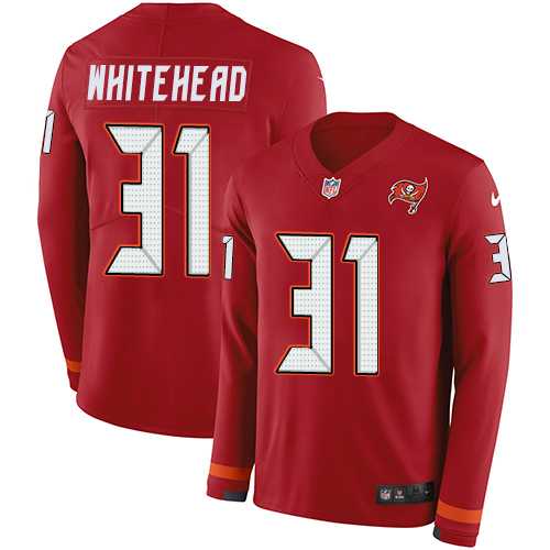 Nike Tampa Bay Buccaneers #31 Jordan Whitehead Red Team Color Men's Stitched NFL Limited Therma Long Sleeve Jersey