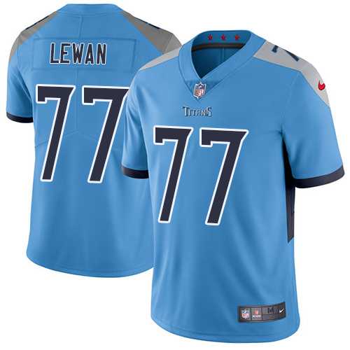 Nike Tennessee Titans #77 Taylor Lewan Light Blue Alternate Men's Stitched NFL Vapor Untouchable Limited Jersey