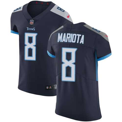 Nike Tennessee Titans #8 Marcus Mariota Navy Blue Team Color Men's Stitched NFL Vapor Untouchable Elite Jersey