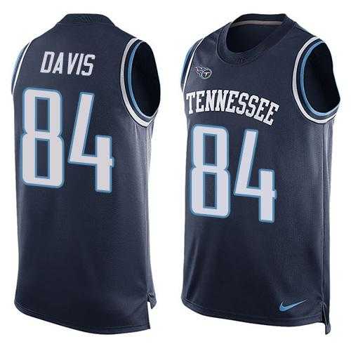 Nike Tennessee Titans #84 Corey Davis Navy Blue Team Color Men's Stitched NFL Limited Tank Top Jersey
