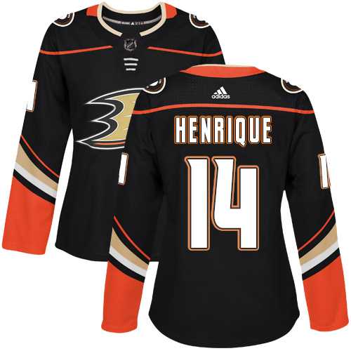 Women's Adidas Anaheim Ducks #14 Adam Henrique Black Home Authentic Stitched NHL Jersey