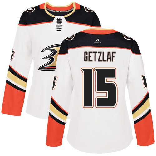 Women's Adidas Anaheim Ducks #15 Ryan Getzlaf White Road Authentic Stitched NHL Jersey