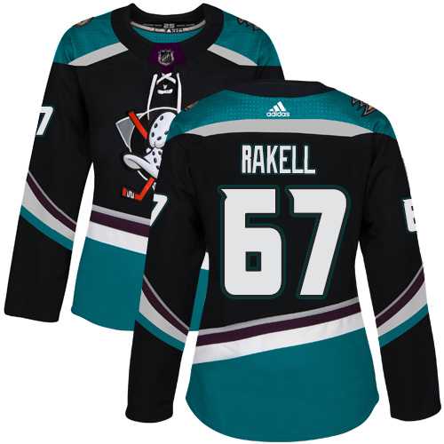 Women's Adidas Anaheim Ducks #67 Rickard Rakell Black Teal Alternate Authentic Stitched NHL Jersey
