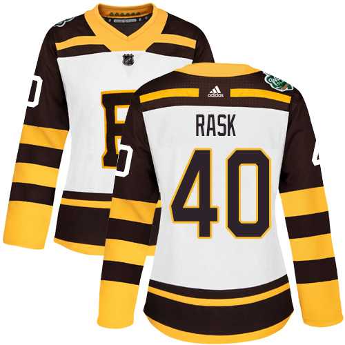Women's Adidas Boston Bruins #40 Tuukka Rask White Authentic 2019 Winter Classic Stitched NHL Jersey