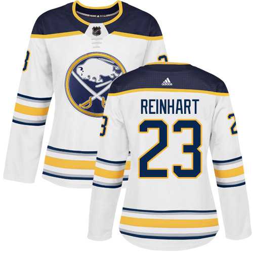 Women's Adidas Buffalo Sabres #23 Sam Reinhart White Road Authentic Stitched NHL Jersey