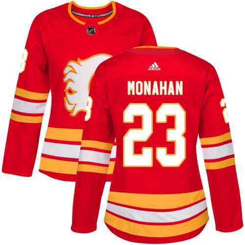 Women's Adidas Calgary Flames #23 Sean Monahan Red Alternate Authentic Stitched NHL Jersey