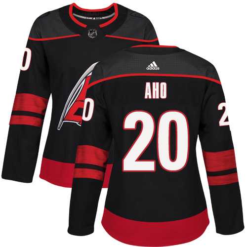 Women's Adidas Carolina Hurricanes #20 Sebastian Aho Black Alternate Authentic Stitched NHL Jersey