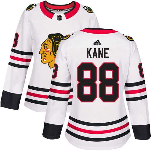 Women's Adidas Chicago Blackhawks #88 Patrick Kane White Road Authentic Stitched NHL Jersey