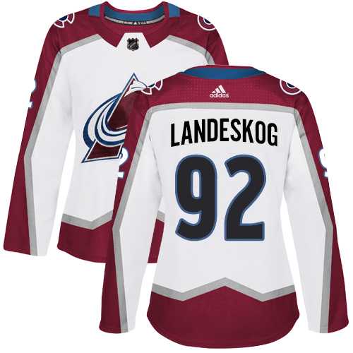 Women's Adidas Colorado Avalanche #92 Gabriel Landeskog White Road Authentic Stitched NHL Jersey Women's Adidas Colorado Avalanche #92 Gabriel Landeskog White Road Authentic Stitched NHL Jersey