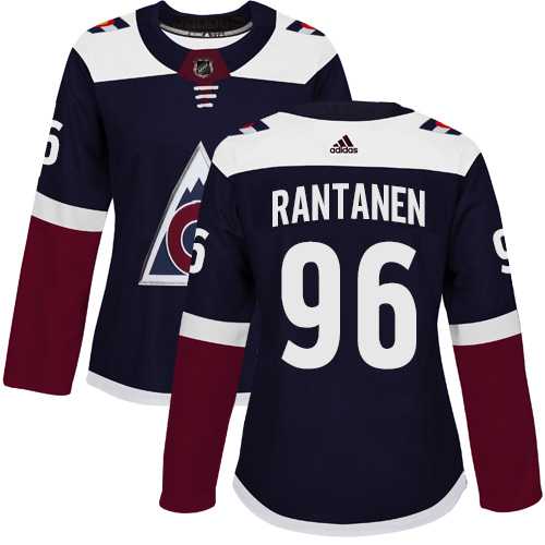 Women's Adidas Colorado Avalanche #96 Mikko Rantanen Navy Alternate Authentic Stitched NHL Jersey