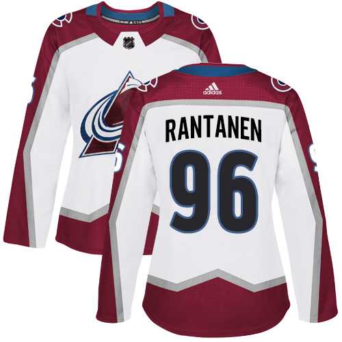 Women's Adidas Colorado Avalanche #96 Mikko Rantanen White Road Authentic Stitched NHL Jersey