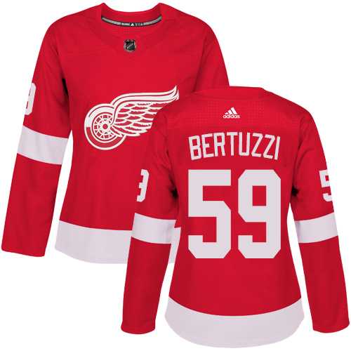 Women's Adidas Detroit Red Wings #59 Tyler Bertuzzi Red Home Authentic Stitched NHL Jersey