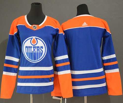 Women's Adidas Edmonton Oilers Blank Royal Alternate Authentic Stitched NHL Jersey