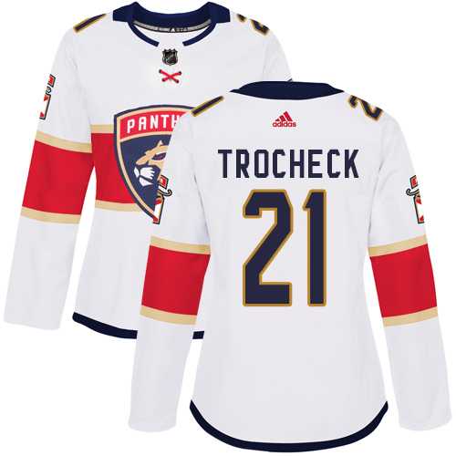 Women's Adidas Florida Panthers #21 Vincent Trocheck White Road Authentic Stitched NHL Jersey