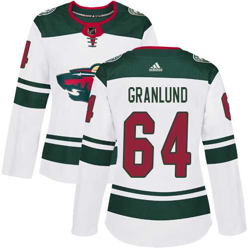 Women's Adidas Minnesota Wild #64 Mikael Granlund White Road Authentic Stitched NHL Jersey