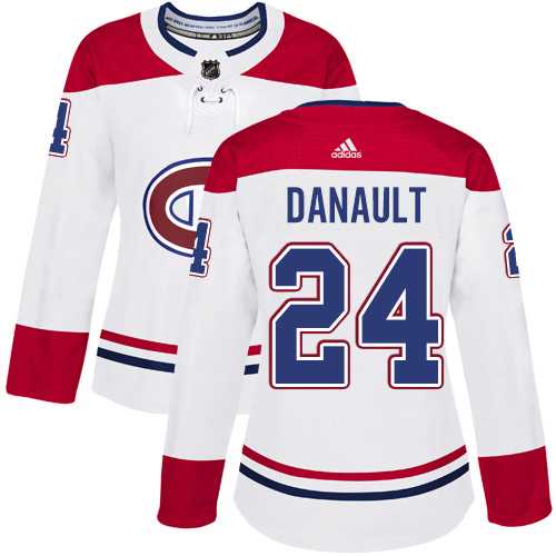 Women's Adidas Montreal Canadiens #24 Phillip Danault White Road Authentic Stitched NHL Jersey
