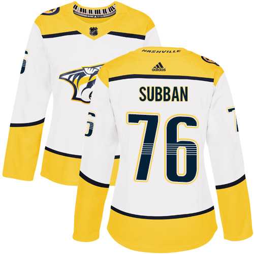 Women's Adidas Nashville Predators #76 P.K Subban White Road Authentic Stitched NHL Jersey Women's Adidas Nashville Predators #76 P.K Subban White Road Authentic Stitched NHL Jersey