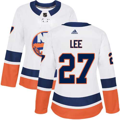Women's Adidas New York Islanders #27 Anders Lee White Road Authentic Stitched NHL Jersey