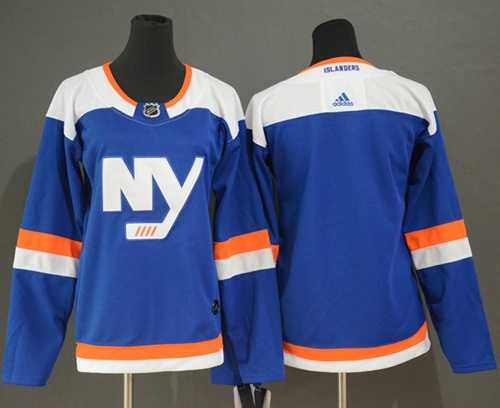 Women's Adidas New York Islanders Blank Blue Alternate Authentic Stitched NHL Jersey