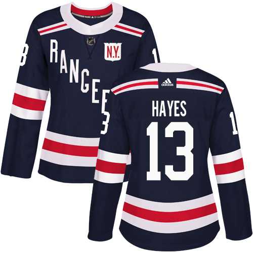Women's Adidas New York Rangers #13 Kevin Hayes Navy Blue Authentic 2018 Winter Classic Stitched NHL Jersey