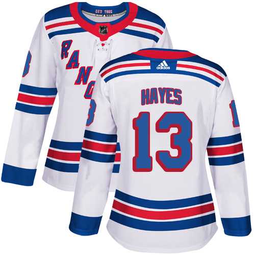 Women's Adidas New York Rangers #13 Kevin Hayes White Road Authentic Stitched NHL Jersey Women's Adidas New York Rangers #13 Kevin Hayes White Road Authentic Stitched NHL Jersey