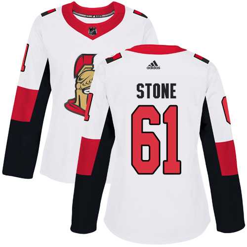 Women's Adidas Ottawa Senators #61 Mark Stone White Road Authentic Stitched NHL Jersey