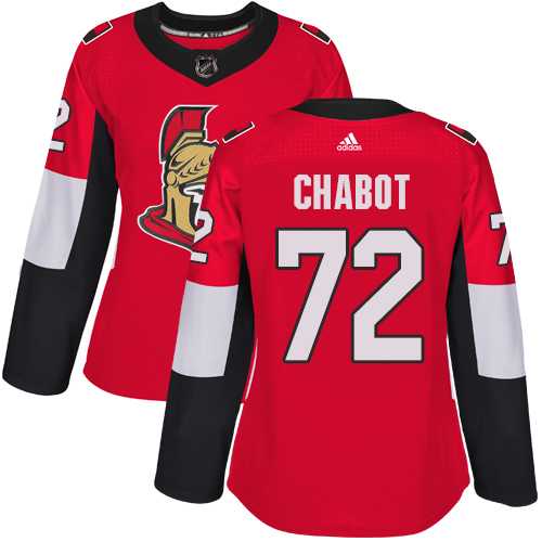 Women's Adidas Ottawa Senators #72 Thomas Chabot Red Home Authentic Stitched NHL Jersey