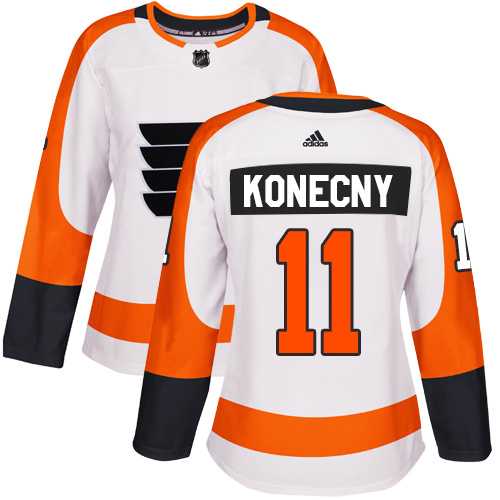 Women's Adidas Philadelphia Flyers #11 Travis Konecny White Road Authentic Stitched NHL Jersey Women's Adidas Philadelphia Flyers #11 Travis Konecny White Road Authentic Stitched NHL Jersey