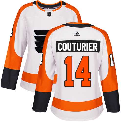 Women's Adidas Philadelphia Flyers #14 Sean Couturier White Road Authentic Stitched NHL Jersey