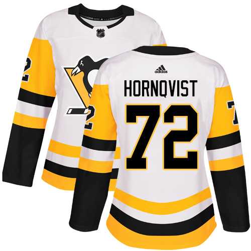 Women's Adidas Pittsburgh Penguins #72 Patric Hornqvist White Road Authentic Stitched NHL Jersey